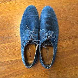 Men’s Aldo blue suede dress shoes, size 10.5